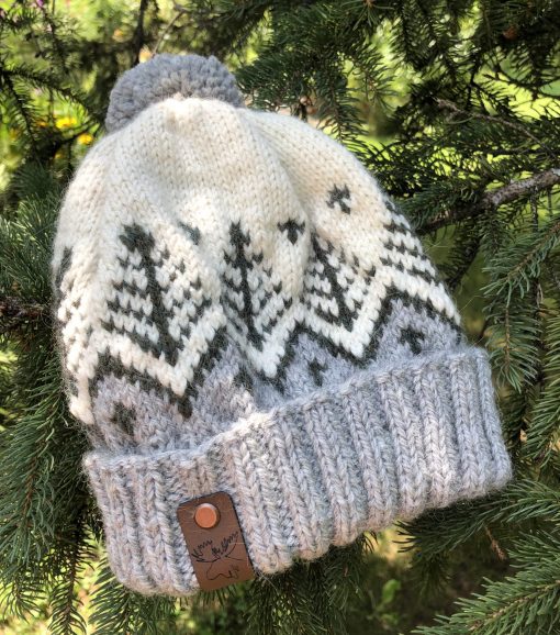 Pine Tree Hat - Hand Knit 100% Wool - Image 2